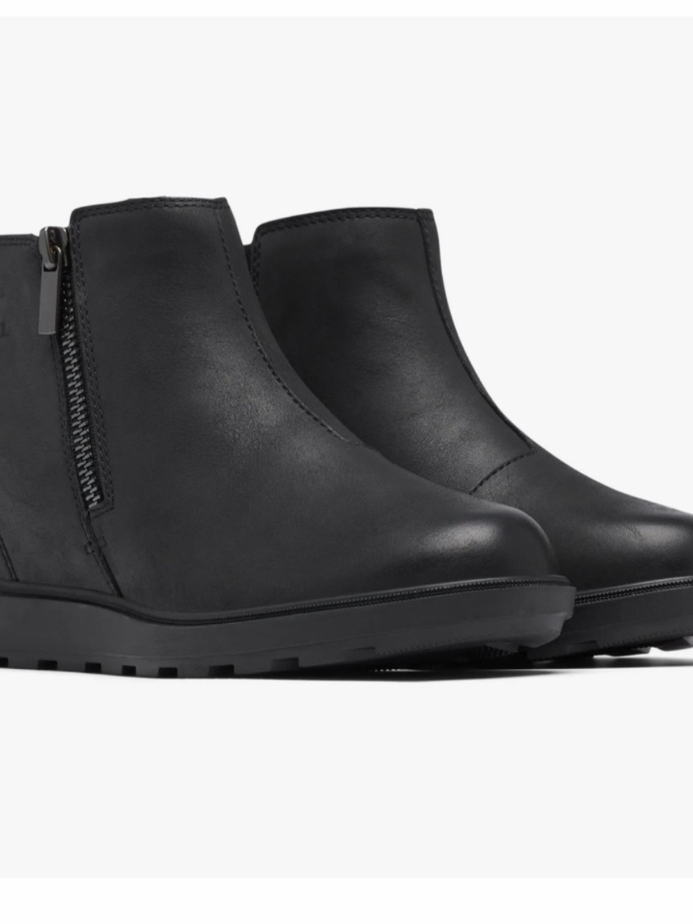 Sorel Black Evie II Zip Waterproof Boots. Size 8.5